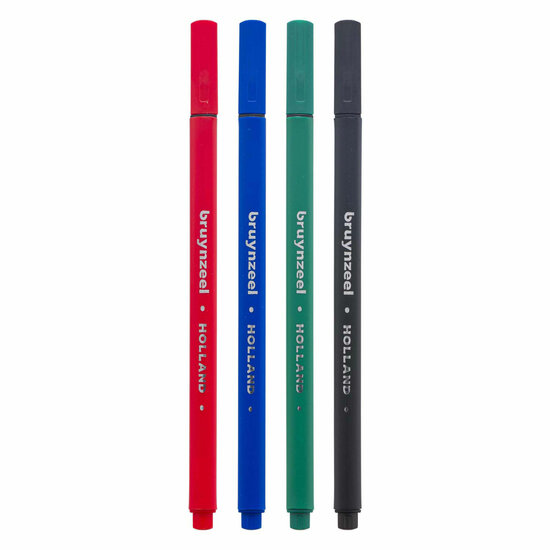 Bruynzeel Fineliner Set 4 Kleuren