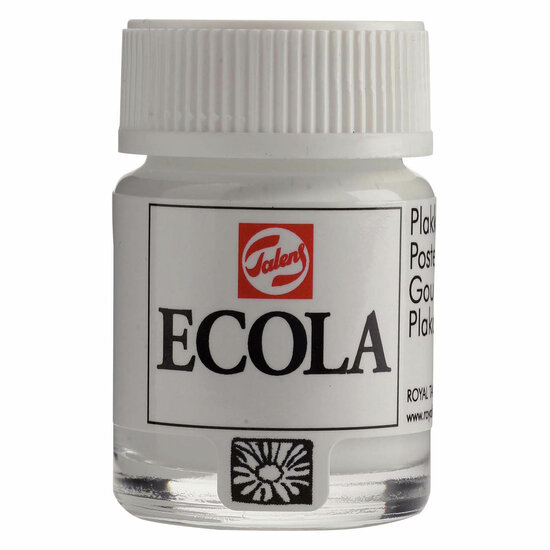 Ecola Plakkaatverf Fles 16ml Wit 100