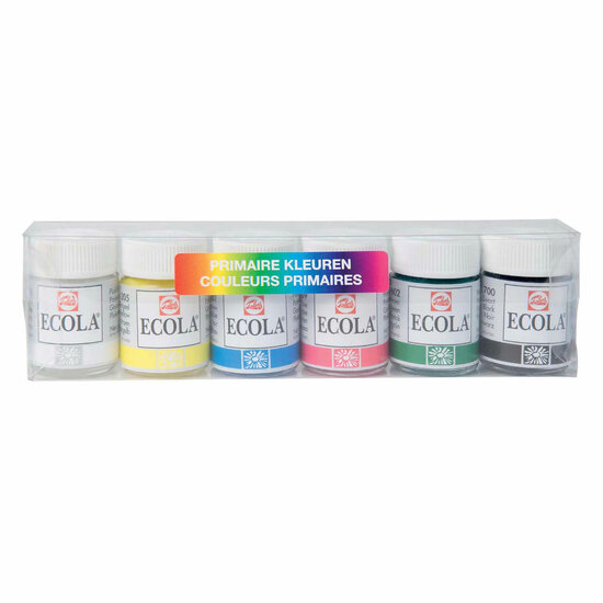 Ecola Plakkaatverf Set Primaire Kleuren, 6x16ml