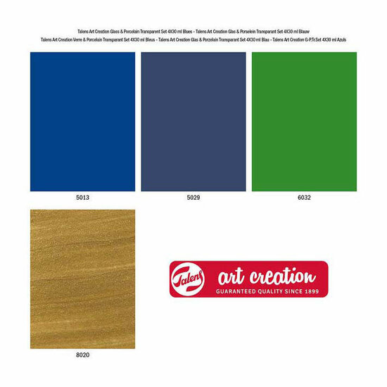 Talens Art Creation Glas &amp; Porselein Transp. 4x30ml Blauw
