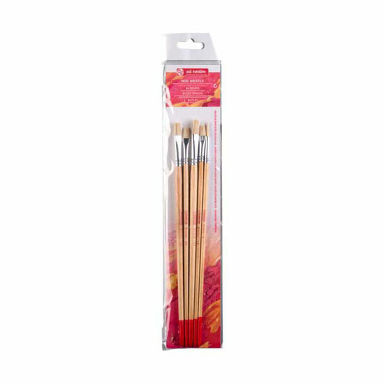 Talens Art Creation Olie&amp;Acrylpenselenset Van 5Varkenshaar