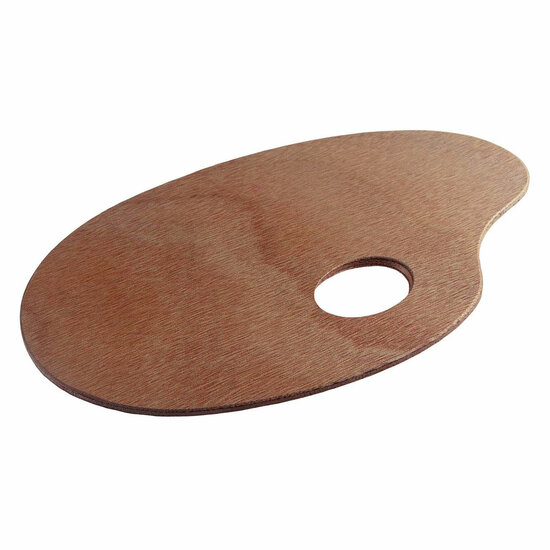 Talens Palet Hout Ovaal 25x35cm.