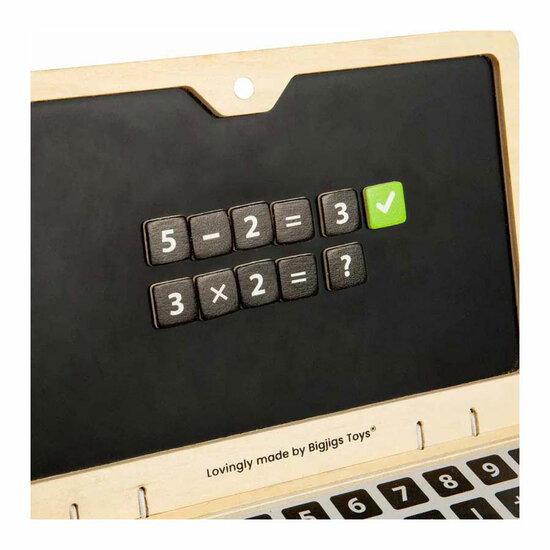 Bigjigs Houten Speelgoed Laptop Set, 95dlg.