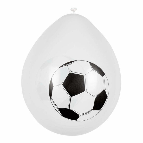 Latex Ballonnen Voetbal 25cm, 6st.