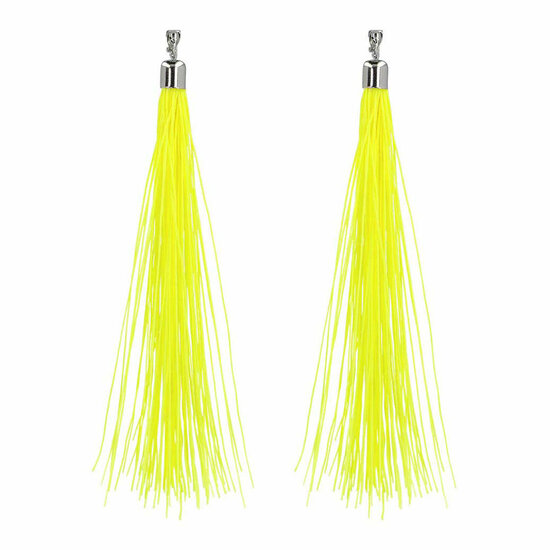 Oorbellen Festival Neon Geel, 20cm