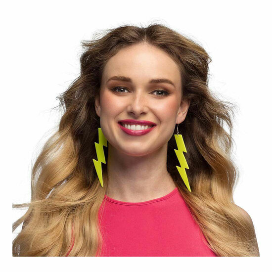 Oorbellen Flash Neon Geel