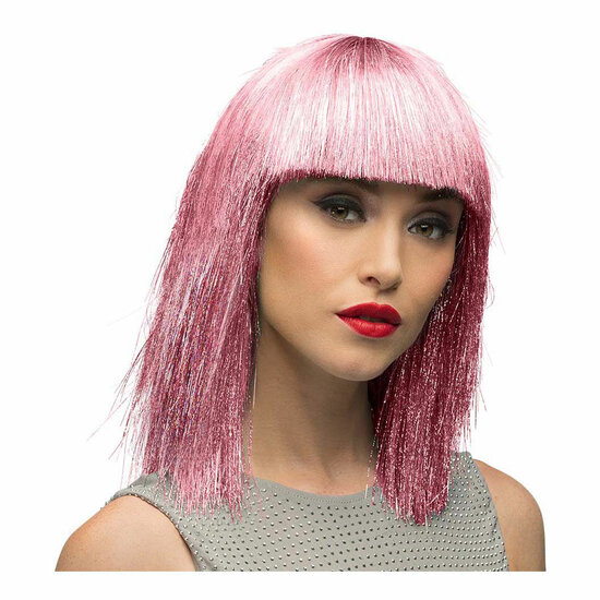 Pruik Crazy Roze