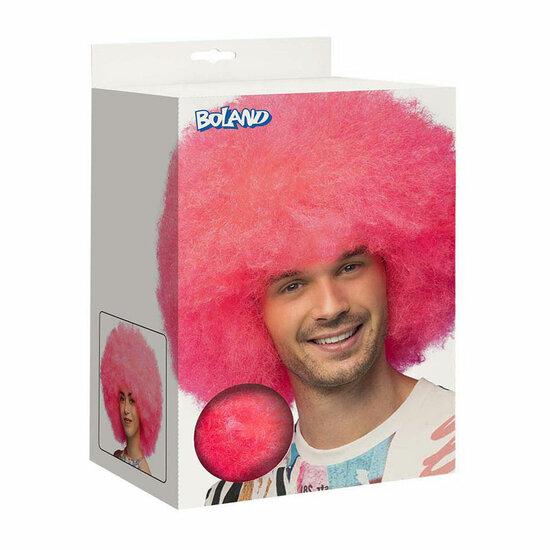 Pruik Sugar Neon Roze