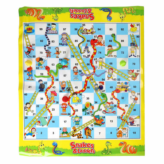 Snakes &amp; Ludo Bordspel Dubbelzijdig