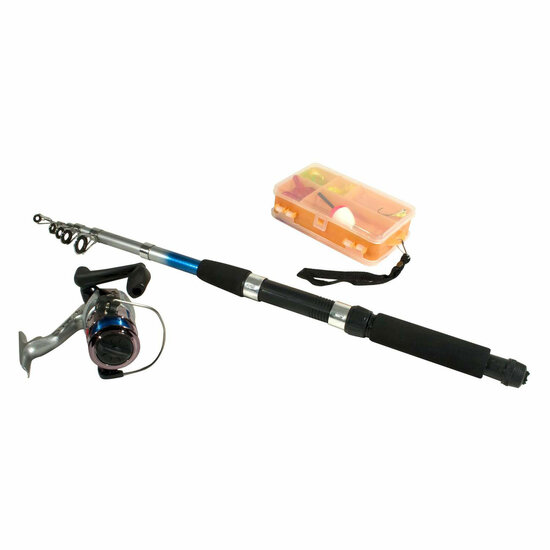 Game on Fishing Tele Werphengel met Accessoires, 2,10m
