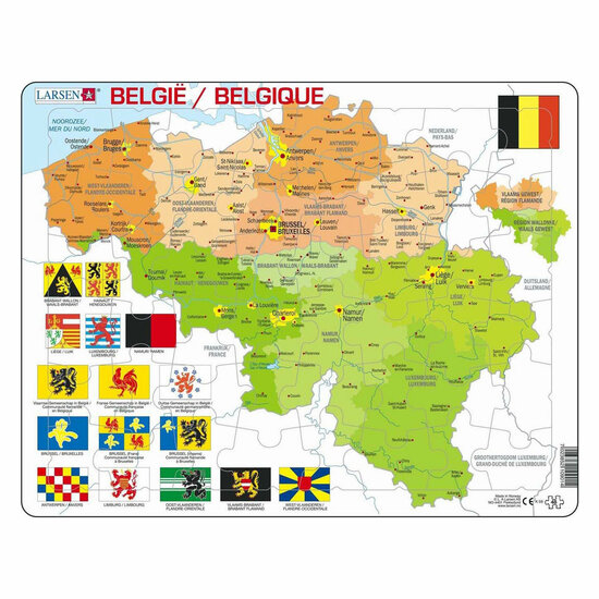 Larsen Legpuzzel Kaart Belgie, 48st.