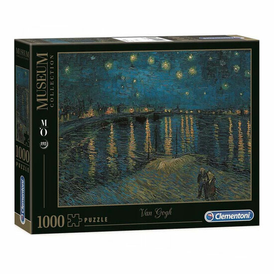 Clementoni Legpuzzel Kunstwerken Sterrennacht boven de Rh&ocirc;ne, 1000st.