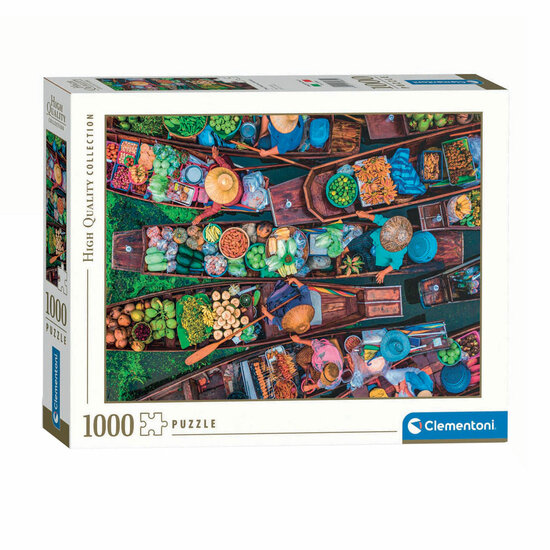 Clementoni Puzzel Drijvende Thaise Markt, 1000st.