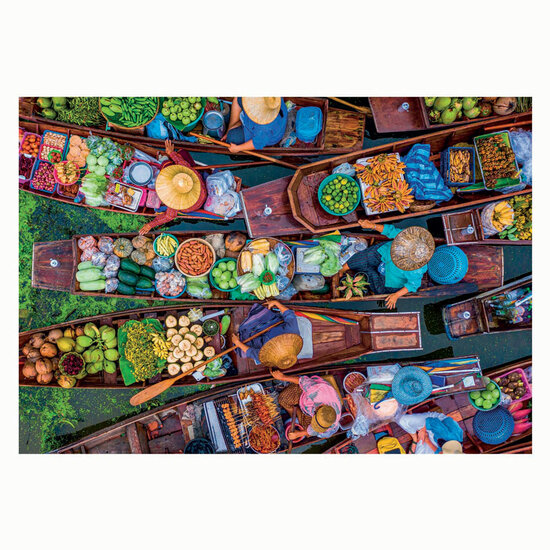 Clementoni Puzzel Drijvende Thaise Markt, 1000st.