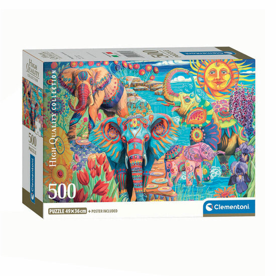 Clementoni Legpuzzel Elephants&#039; Carnival, 500st.