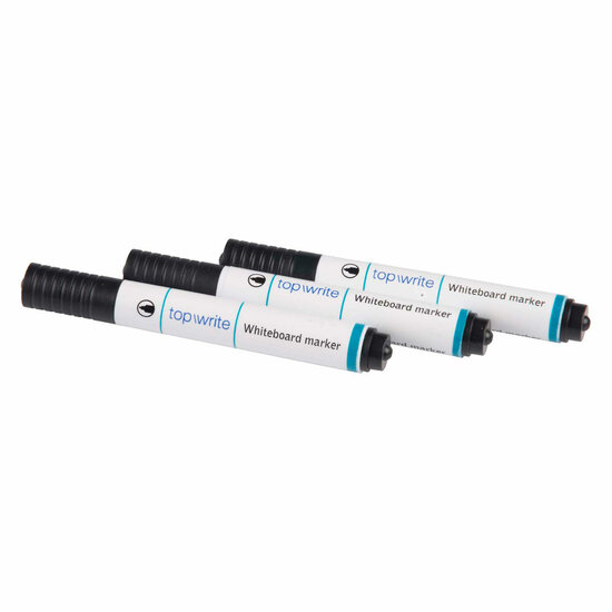 Whiteboardstift Zwart, 3st.