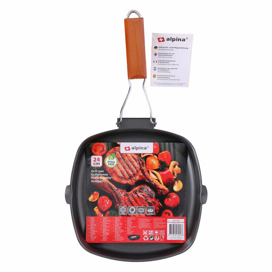 Inklapbare Grillpan, 24x24cm