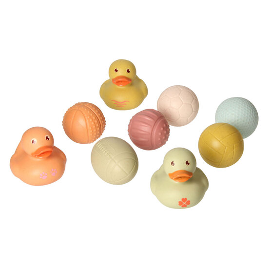 Badspeelgoed Set Met Sensorische Badballen &amp; Badeendjes Pastel