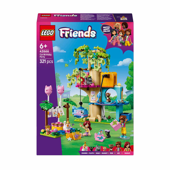 LEGO Friends 42666 Kattenverjaardagsfeestje en Boomhut