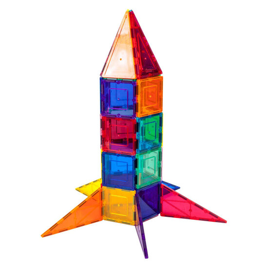 PicassoTiles Rocket Booster - Magnetische Bouwtegels, 32dlg.