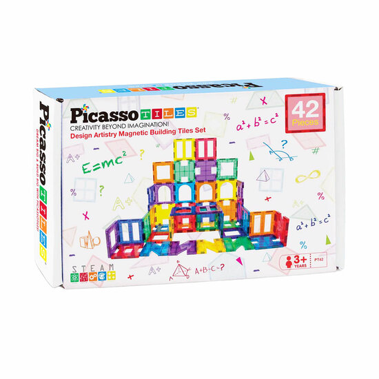 PicassoTiles Artistry - Magnetische Bouwtegels, 42dlg.