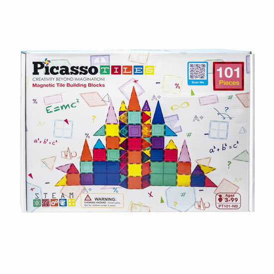 PicassoTiles Play Set - Magnetische Bouwtegels, 101dlg.