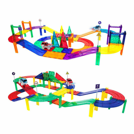 PicassoTiles Race Track - Magnetische Bouwtegels, 50dlg.