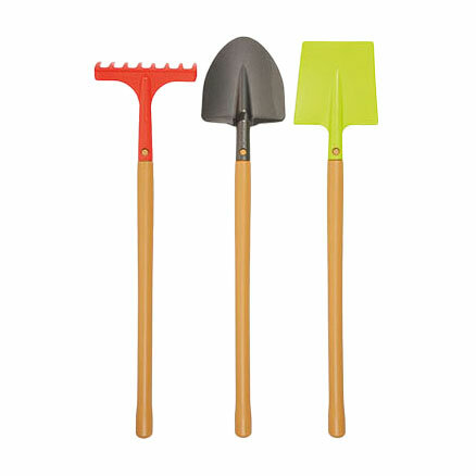Ecoiffier Tuingereedschap met Houten Steel, 3dlg.