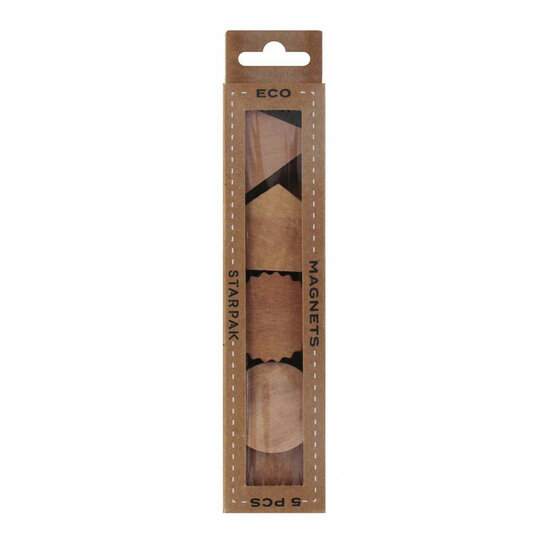 Houten Magneten 3cm, 5st.