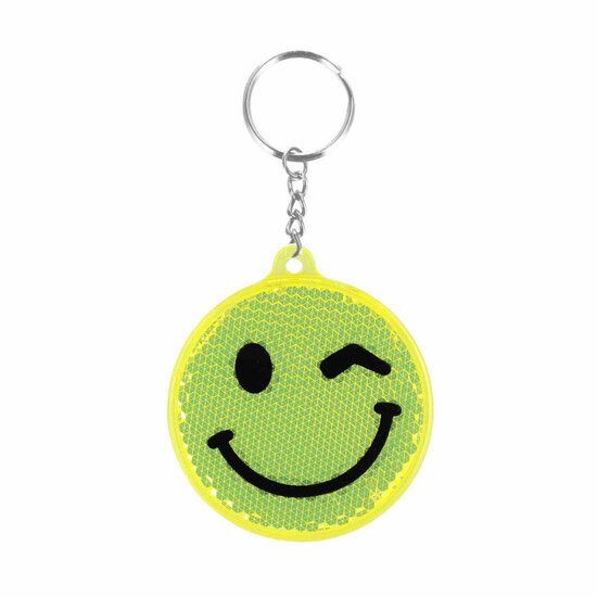 Reflecterende Sleutelhanger Emoticon, 12st.