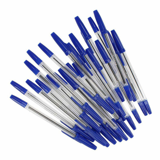 Balpen met Dop Blauw, 50st.