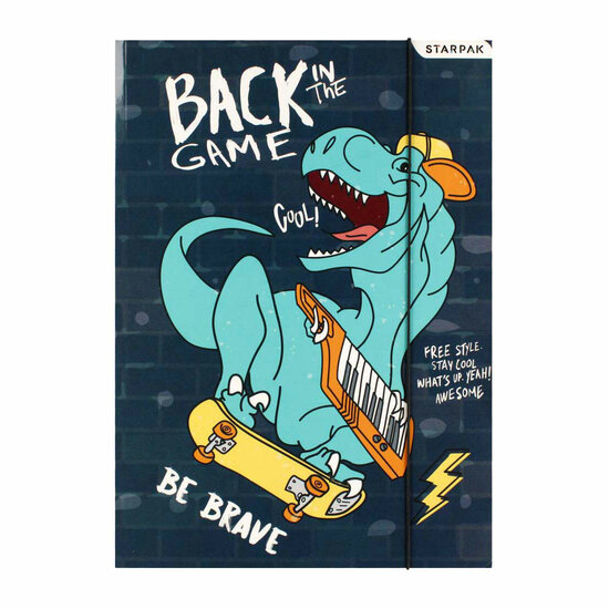 Map met Elastiek A4 Skate Dino