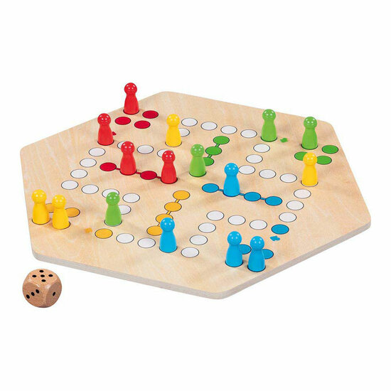 Goki Houten Ludo Spel 6 Spelers