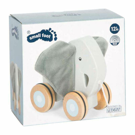 Small Foot - Houten Trekolifant met Knisperende Oren