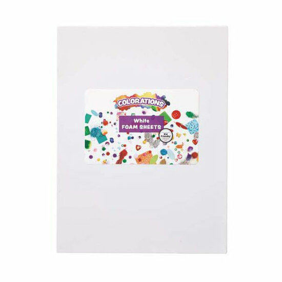 Colorations - Foam Vellen Wit, 10st.