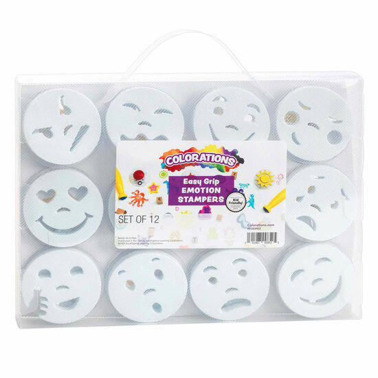 Colorations - Easy Grip Emotiestempels, 12st.