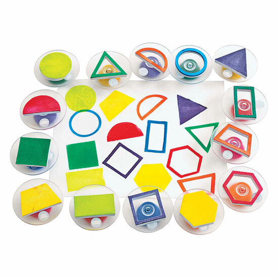 Colorations - Easy Grip Stempels Geometrisch, 14st.
