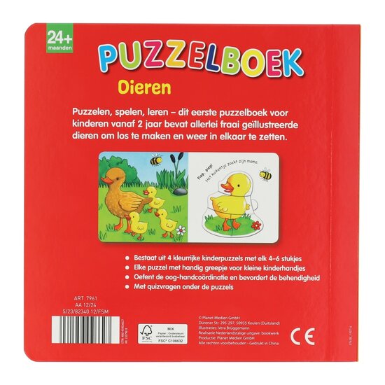 Puzzelboek Dieren - 4 Puzzels