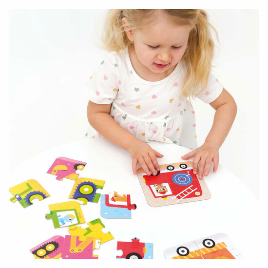 Banana Panda - On-the-Go Puzzel Voertuigen - 16st.
