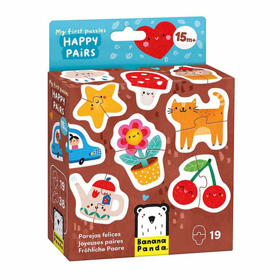 Banana Panda - Mijn Eerste Puzzels Blije Dubbels, 19st.