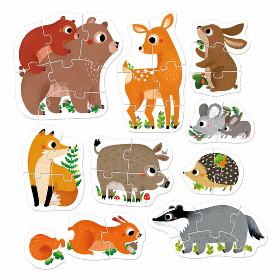 Banana Panda - Oplopende Puzzels Bosdieren - 33st.