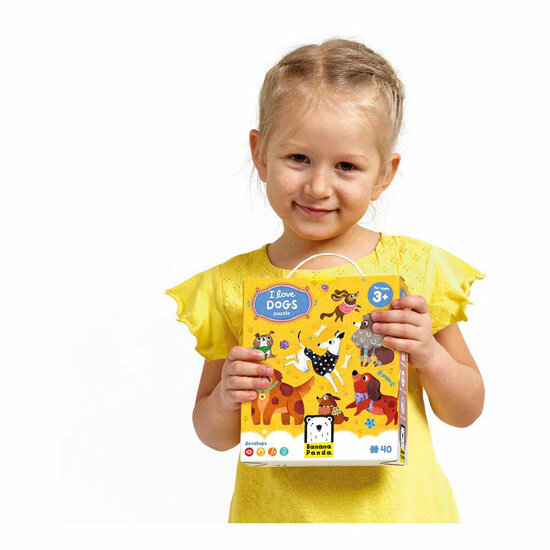 Banana Panda - Ik Hou van Honden Puzzel - 60st.