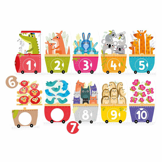 Banana Panda - Maak de Puzzel Passend Nummer Trein - 30st.