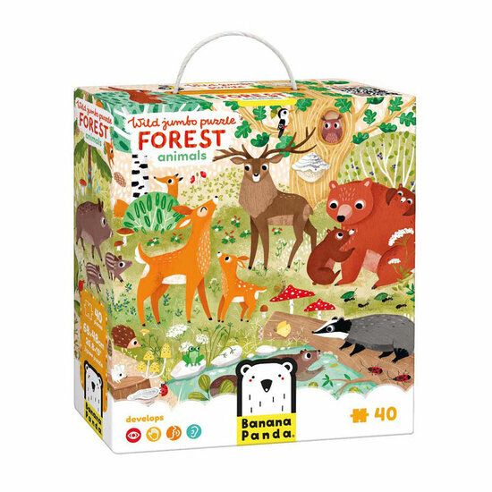 Banana Panda - Wild Jumbo Puzzel Bosdieren - 40st.