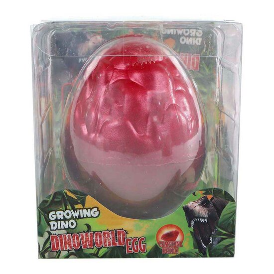 DinoWorld Ei met Groeiende Dinosaurus met edelsteen  8cm