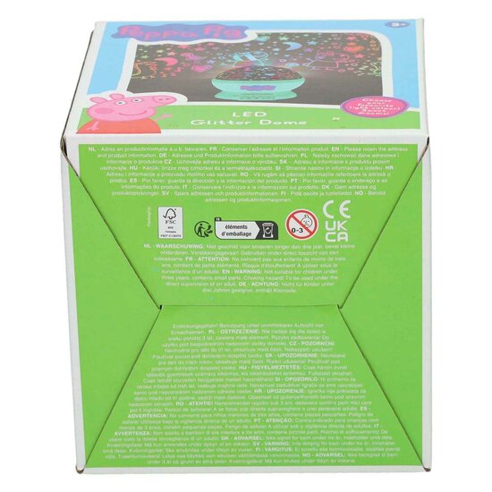 Peppa Pig Ledlamp Glitter Dome