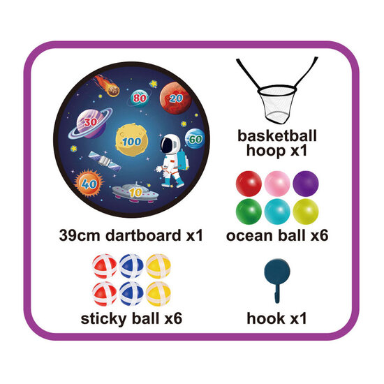 Klittenband Dartset Ruimtevaart