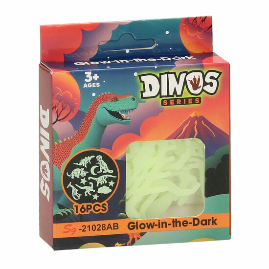 Glow in the Dark Dino&#039;s, 16dlg.