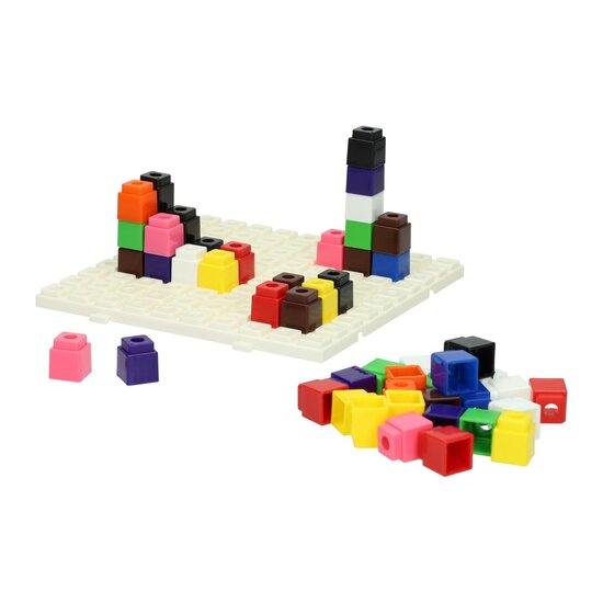 Stapelblokjes metd Grondplaat - 100dlg.