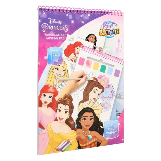 Disney Prinses Water Verfset Boek - incl Kwast
